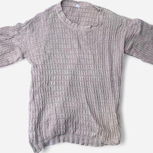 Naissance Sweater Size Small Woven Open Knit Chunky Cream Made in Japan